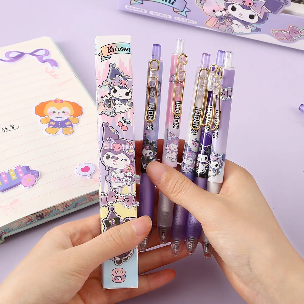 

24 Pcs Sanrio Family Princess Series Cartoon Gel Pens High Quality Japanese Comic Characters Neutral Writing Tools for Students