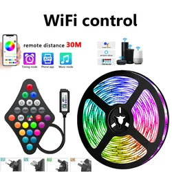 Nowe WIFI taśmy LED RGB 5050/2835 elastyczna taśma Fita światła Led RGB taśma dioda 20M-5M DC 12V i WIFI kontroler