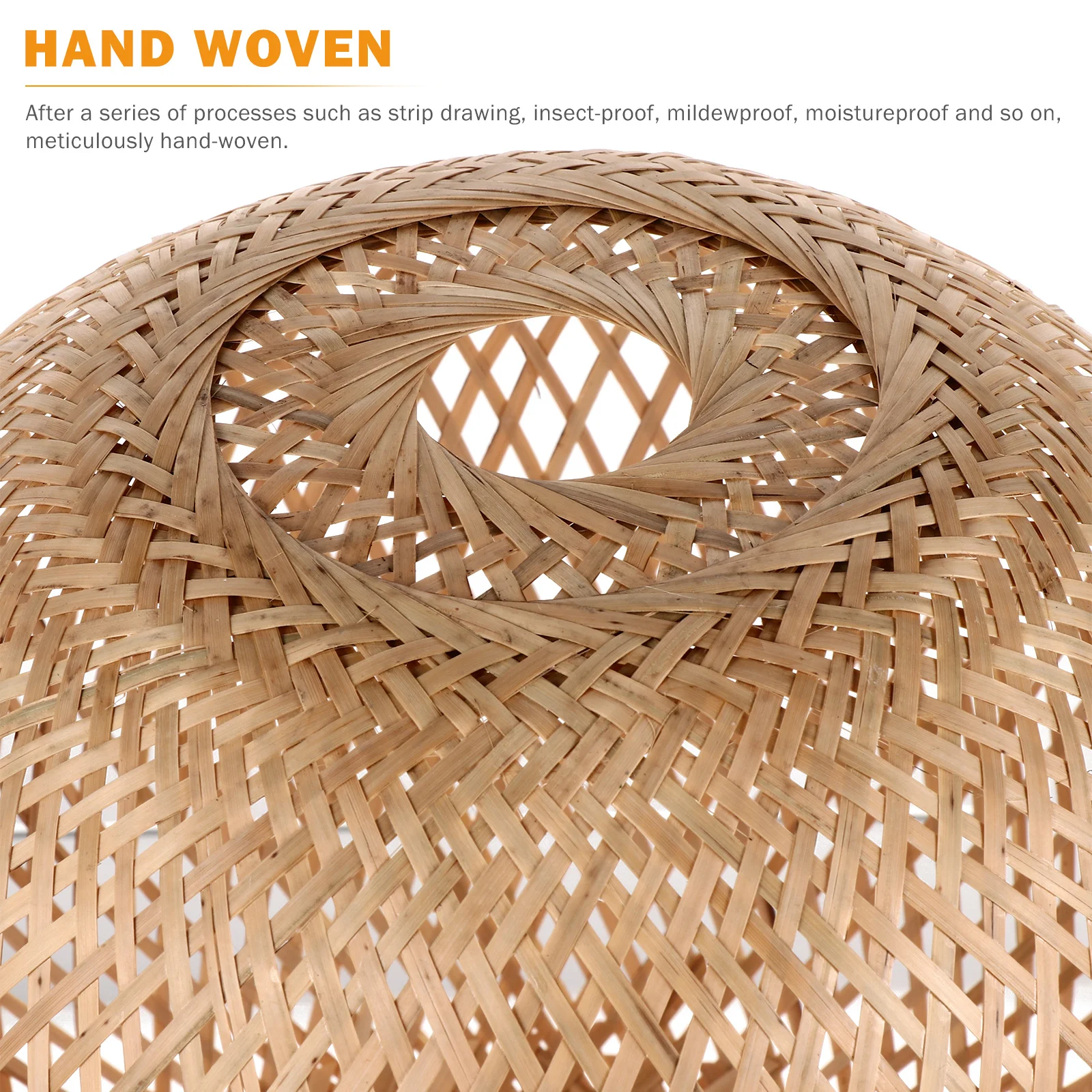 

1 Set Bamboo Weaving Chandelier Rattan Pendant Light Ceiling Lamp Decor For Living Room Handmade Moistureproof Modern Farmhouse