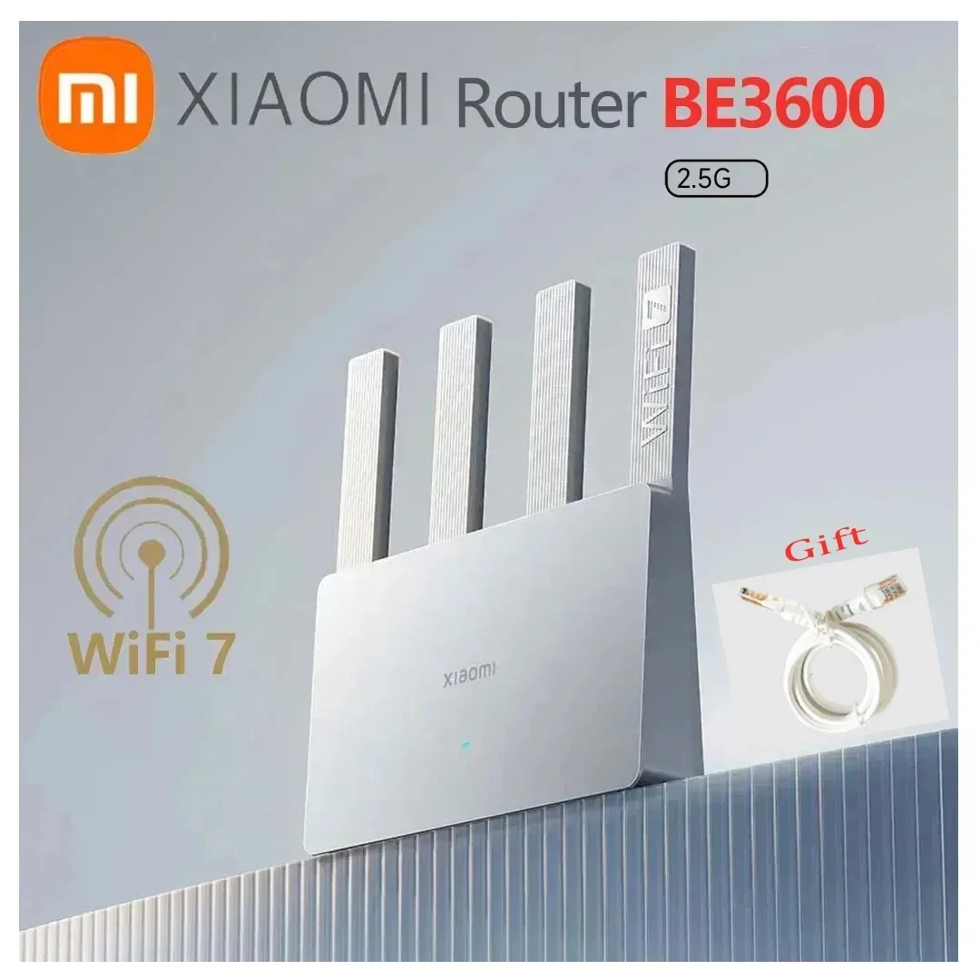 

2024 Маршрутизатор Xiaomi BE3600 WiFi7 2,4/5 ГГц Duan Bands 160 МГц 3570 Мбит/с Сетчатая сеть Игровое ускорение Порт Ethernet 2,5G