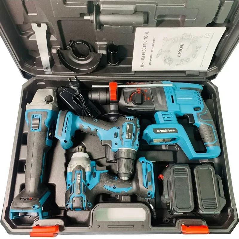 Big Discount!!! MKT Combination Power Tool 4 Kit Tool Kit 20v Cordless Drill Battery DIY Available For Sale