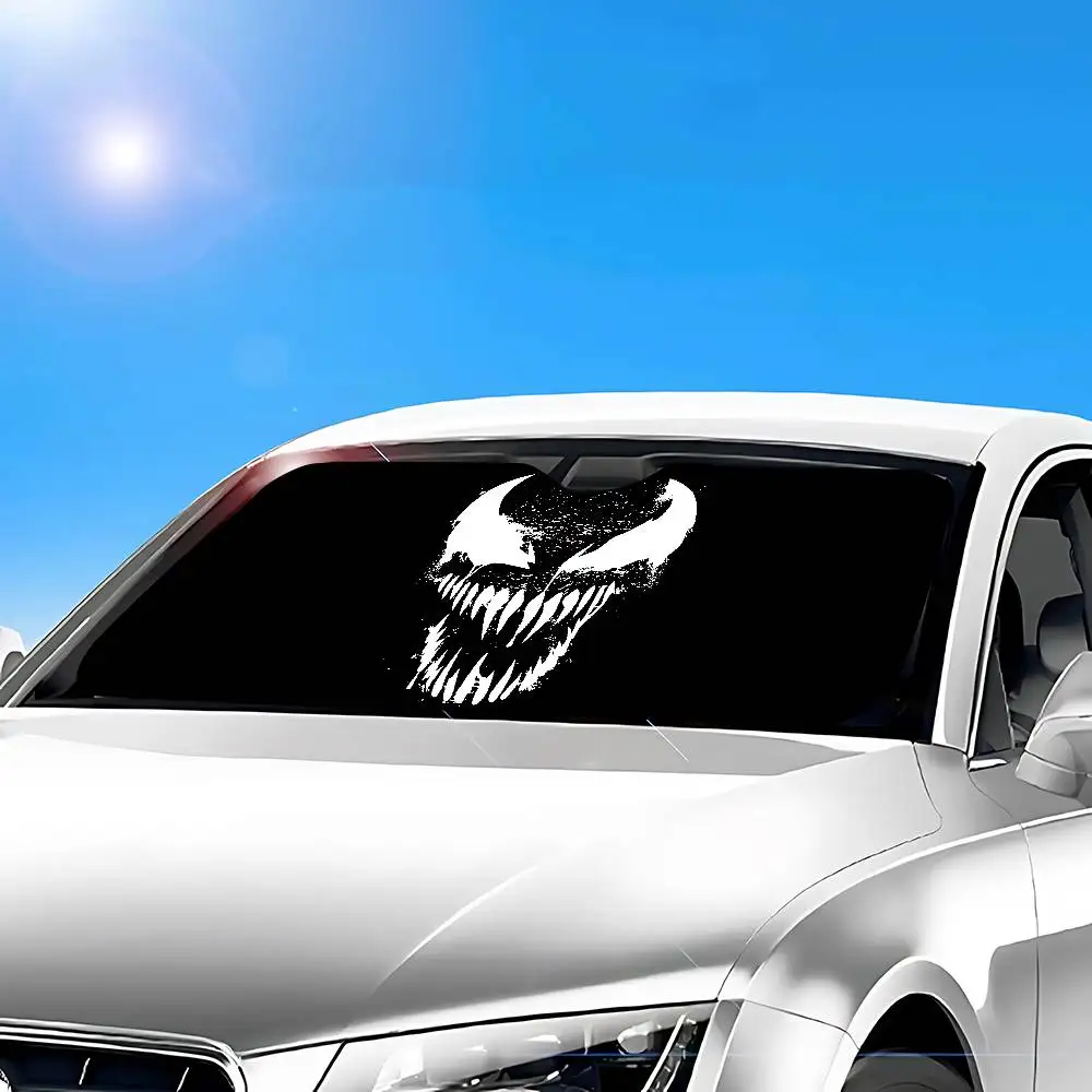 Classic Movie-E-venomS Cool Stylish And Trendy Windshield Sunshade, Car Windshield Cover Car Sunshade Curtain Car Sun Protection view 3