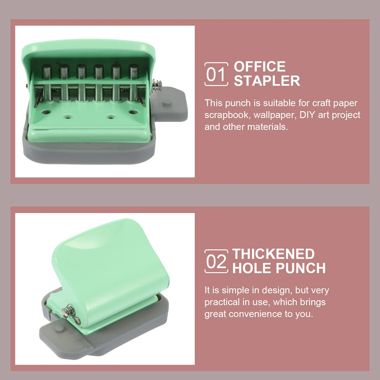 

Manual 6-Hole Puncher Loose Leaf Punch Paper Sheets Maker Office Supply Craft Paper Wallpaper Tool 6-Hole Puncher