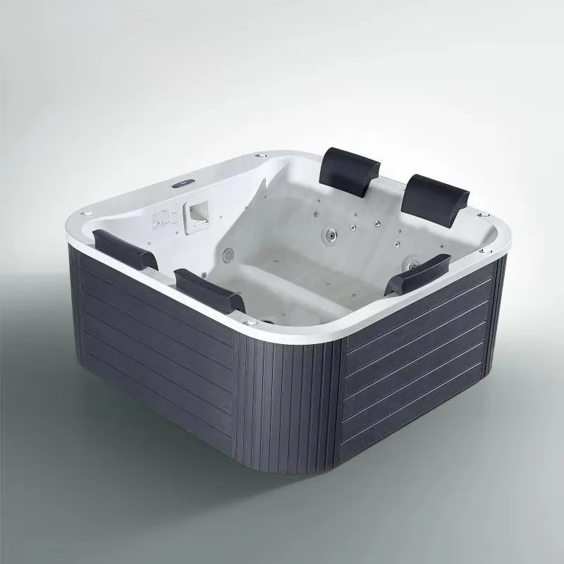 2 Person Whirlpool Massage Bathtub Spa Hot Tub Acrylic Freestanding Jacuzzi with Balboa System and Waterfall Design