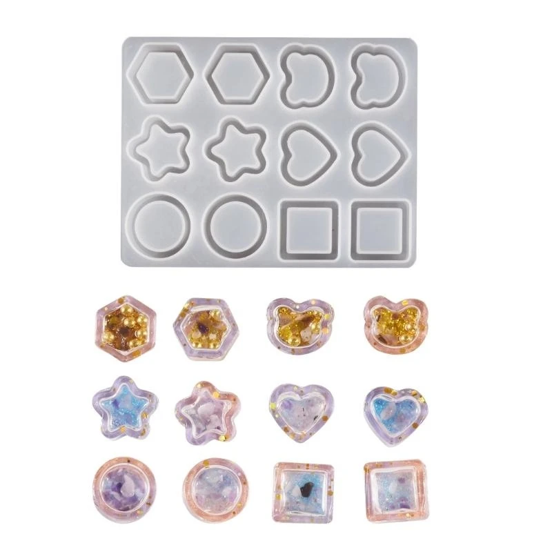 

652F Multifunctional Sturdy Silicone Castes Mold with Love Star Designs Accessory for Chocolate Cake Desserts Decoration