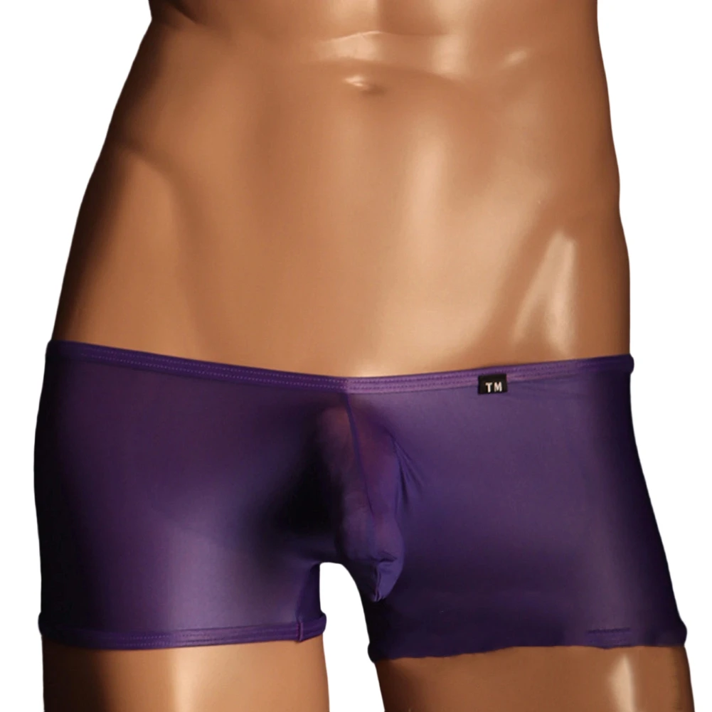 

Мужские прозрачные трусы-боксеры с длинным вырезом, ультрасексуальные экзотические трусы, однотонное нижнее белье с низкой посадкой, сексуальные гей-боксеры, мужская одежда