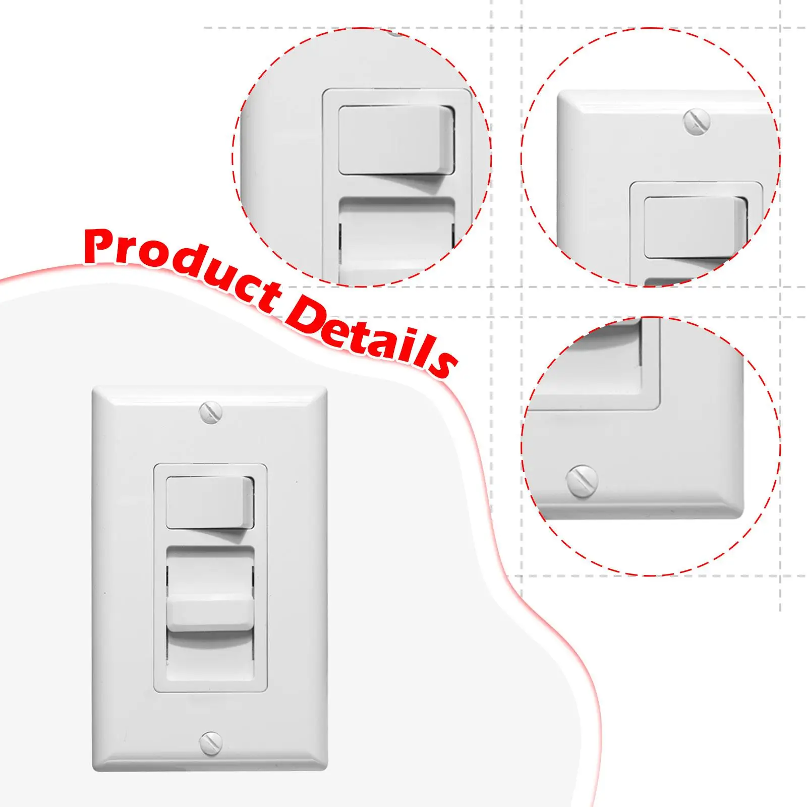 Dimmerschalter, Dimmerschalter, einpolig oder 3-Wege-Kippschalter für den Flur