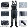 Goture 품질 두꺼운 플라이 낚시 Waders 100% 방수 낚시 의류 가슴 작업복 Waders 통기성 부츠 S M L XL XXL 2