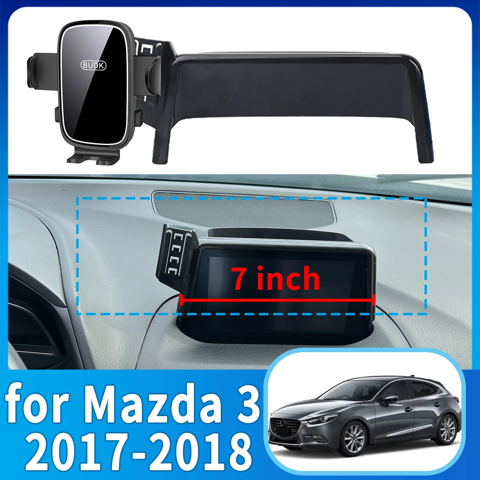 

fit for Mazda 3 Mazda3 Axela BM BN 2017 2018 Phone Holder, Dashboard Screen Mount Bracket Easy Installation​​ Car accessoires