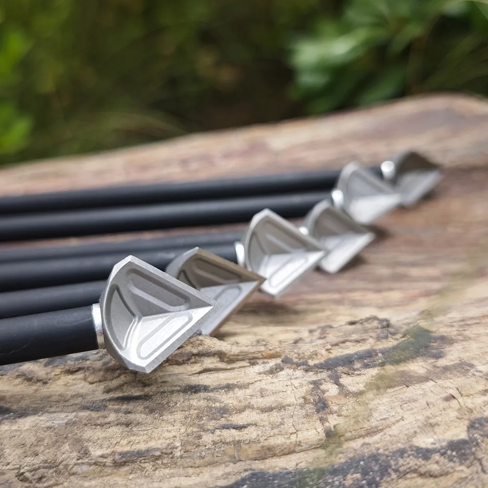 6X شفرة برودهيد 100Gr المسمار الرماية السهم قوس منحني مجمع القوس الصيد المسمار في نقطة 440C الفولاذ المقاوم للصدأ الفضة #4