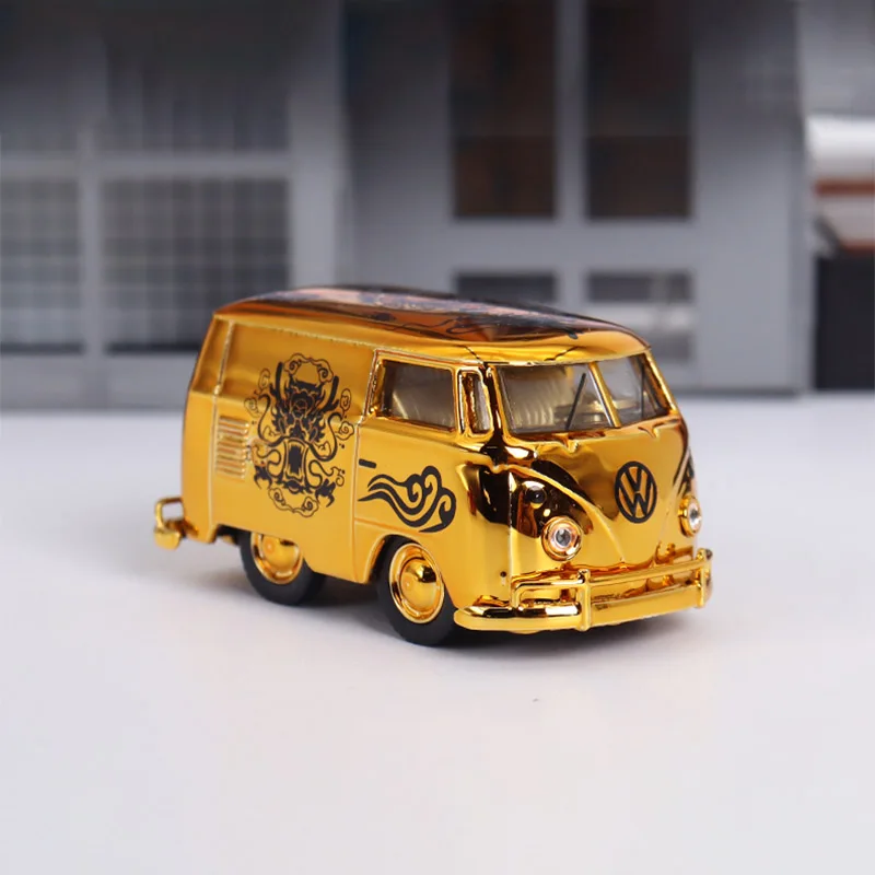 

HY Model 1:64 Scale VWT1 Bus Mini Limited Simulation Alloy Car Model Static Display Collectible Gift Toy Souvenir Decoration