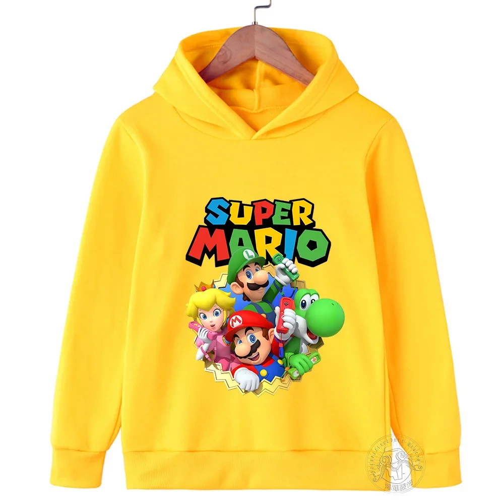 2024 New Game Marios Hoodie Children's Sweatshirt Marios Pullover Fashion Boys and Girls Clothing