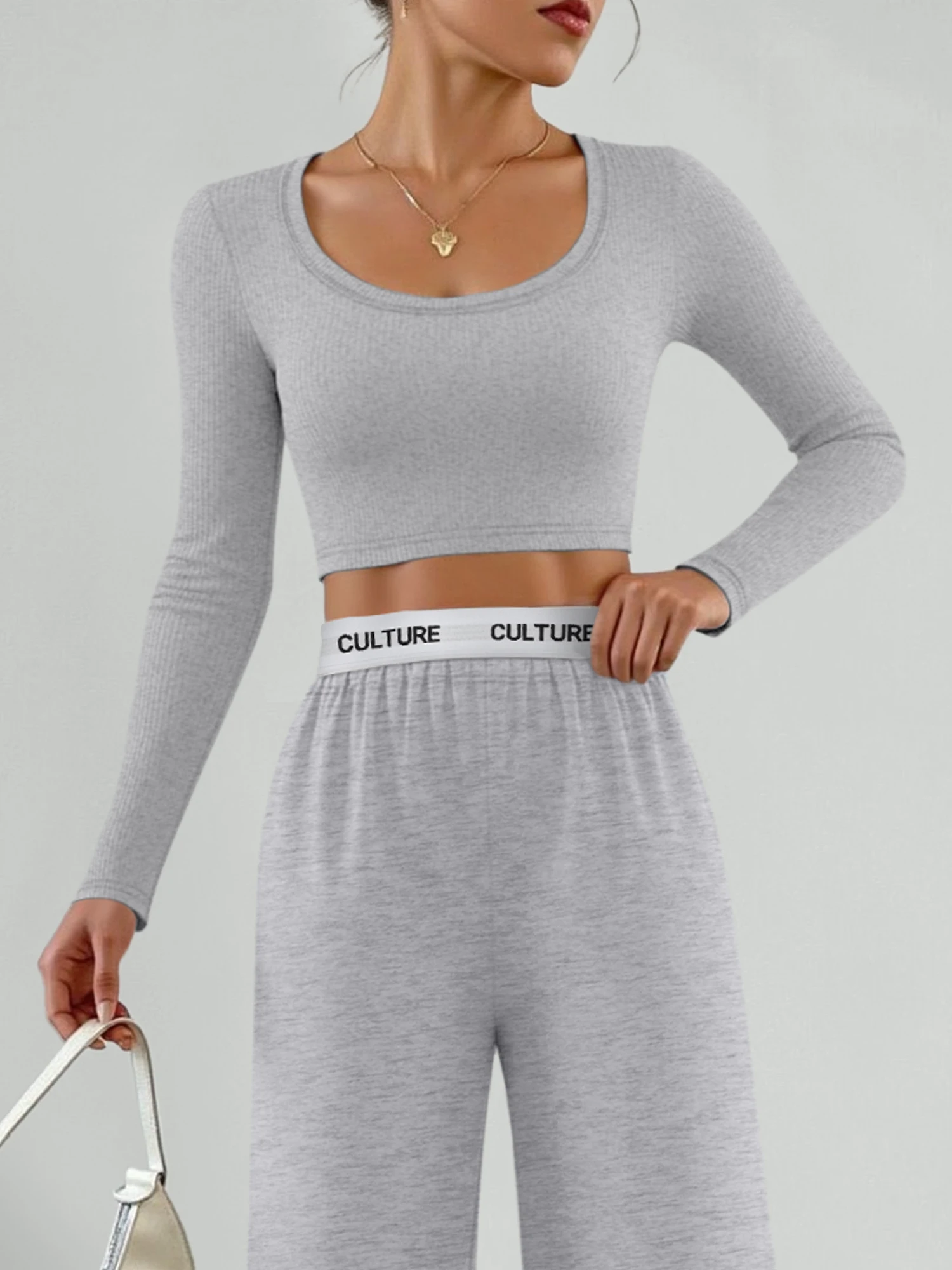 Spring Morning Exercise Crop Top, Stretch Long Sleeve Blouse for Outdoor Stretching & Leisure Sports