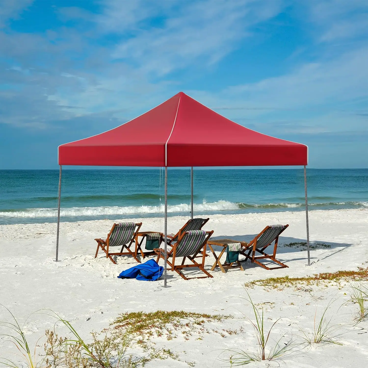 

Pop-Up Outdoor Canopy Shade-10x10 Water-Resistant Tent with Instant Setup and Portable Carrying Bag for Storage or Transport