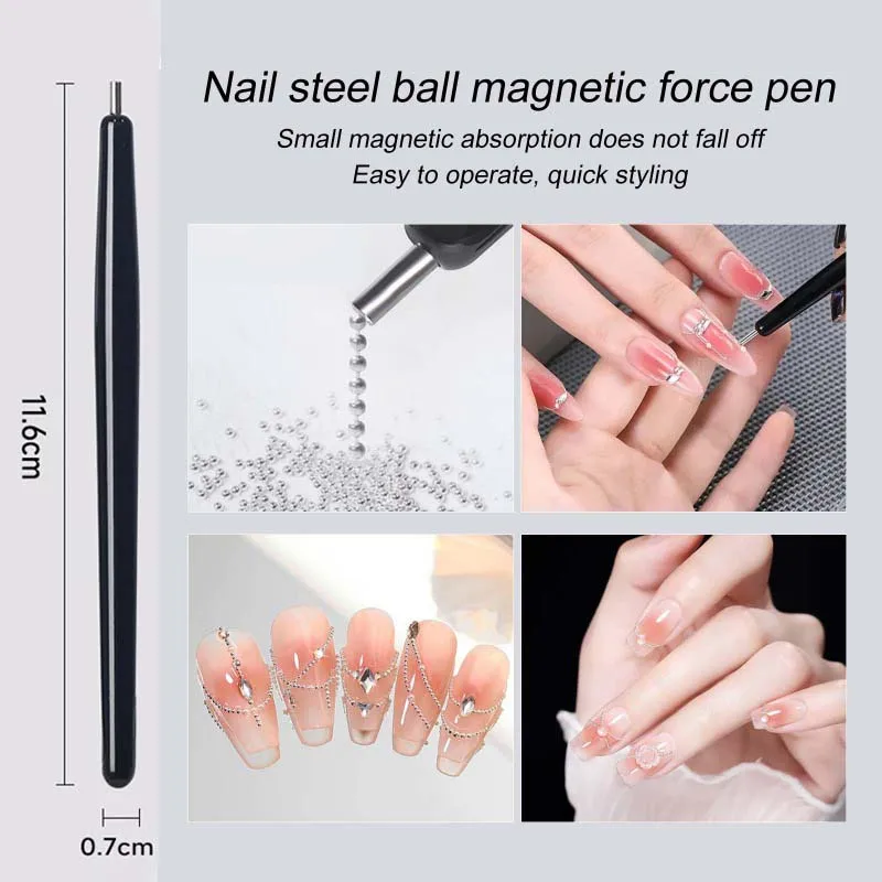 3D New Lollipop Vortex Cat Eye Nail Magnetic Pen Suck Rainbow Halo Vortex Nail Magnet Stick for Cat Eye Magnetic Gel Nail Polish view 2