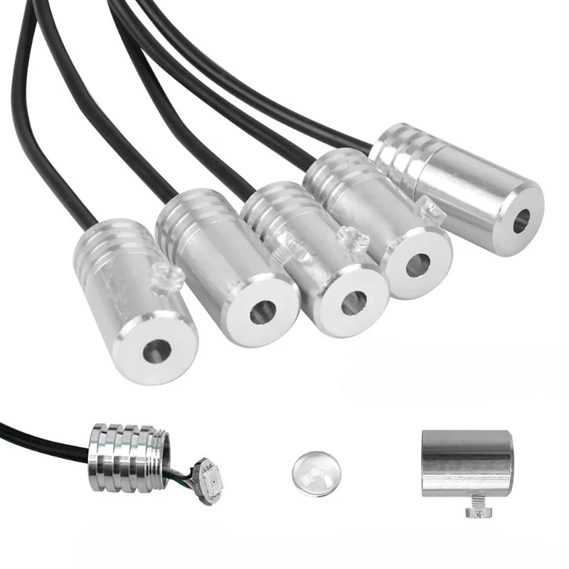 

Latest 5-in-1 RGB Light Emitting Diode for Atmospheric Automotive Interior Ambient Light Kit Fiber Strip Lights Controlled