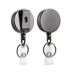 Metal Wire Keychain Pull Recoil Sporty Key Ring Retractable Keyring Anti Lost ID Card Holder Telescopic Burglar Chain Organizer