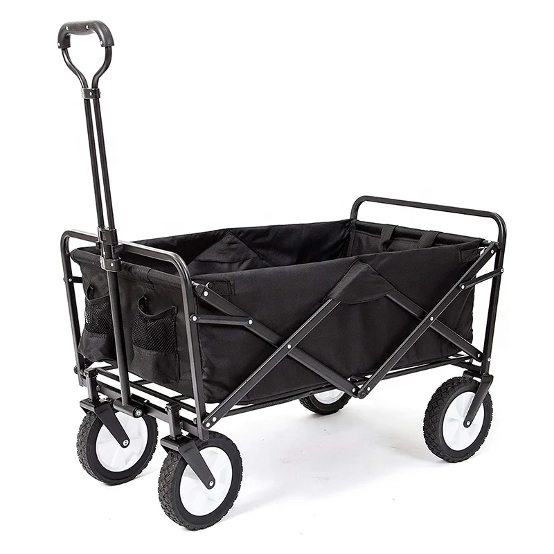 

Heavy Duty Metal Garden Trolley Cart Folding Camping Wagon With Wheels