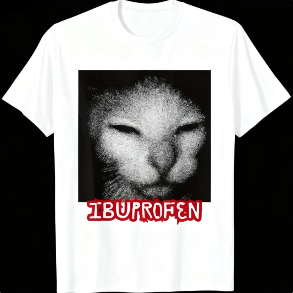 2026 الهيب هوب Y2K بلايز Ibuprofen مضحك القط الرموز التعبيرية ريترو تي شيرت مطبوع جديد المرأة الشارع الشهير تي شيرت الصيف عادية النساء الملابس #2