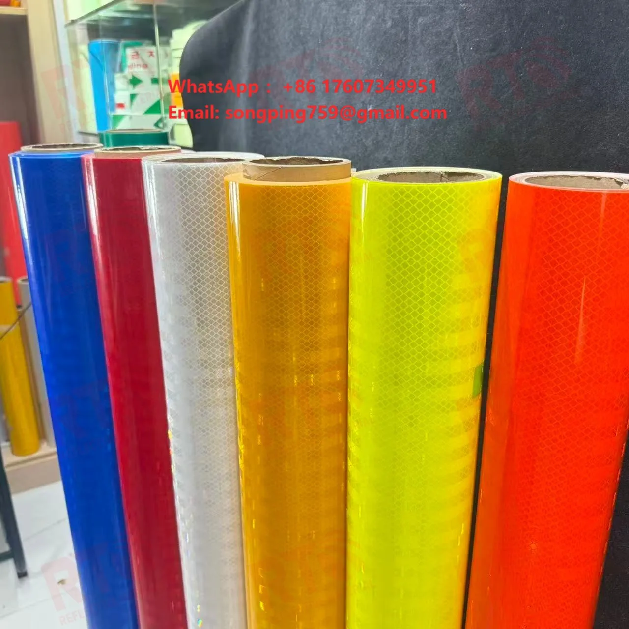 High Intensity Prismatic Reflect Film PMMA Tearable UV Printing Adhesive Reflective Sticker Vinyl Roll for Road Sign