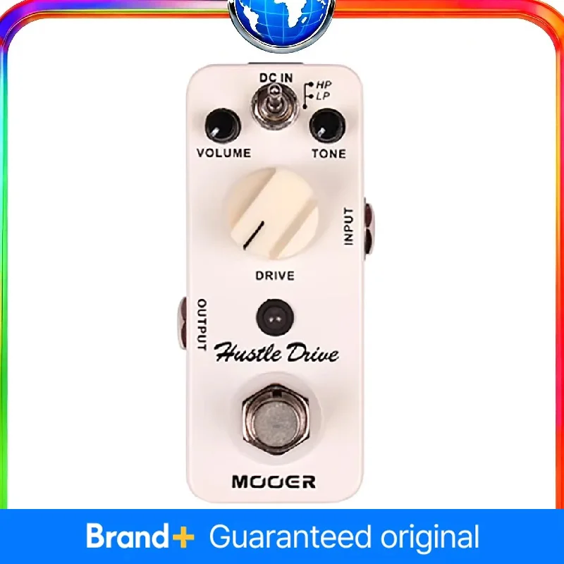 

﻿ Педаль эффектов для гитары MOOER Hustle Drive Distortion, 2 режима работы, микро-гитарная педаль, ламповый звук Drive True Bypass Effect