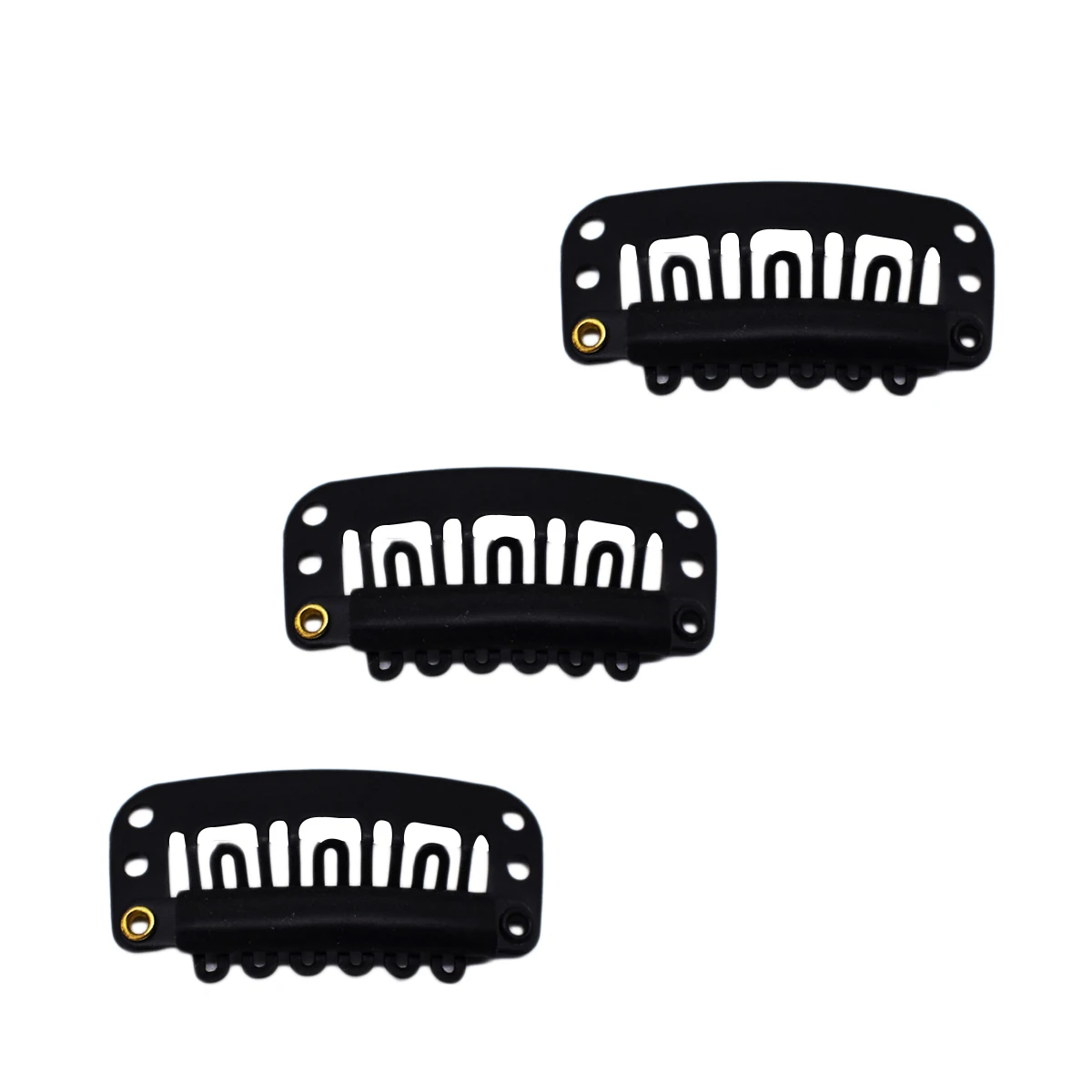 

100pcs Snap Hair U Shape Clips Extension Snap Hair Clips Beret Black Lightweight Mini Size Durable Practical