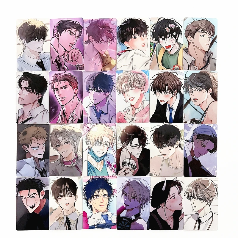 

24PCS Korean BL Manhwa Calendar Card Set All Popular Characters Photo Cards for Fans Collection & Decor