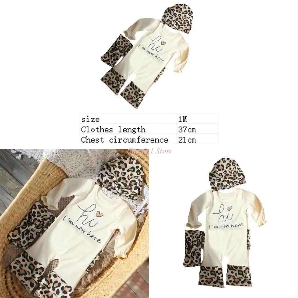 

Y1UB Leopard Print Новорожденные фотосессии костюм для детской рюша