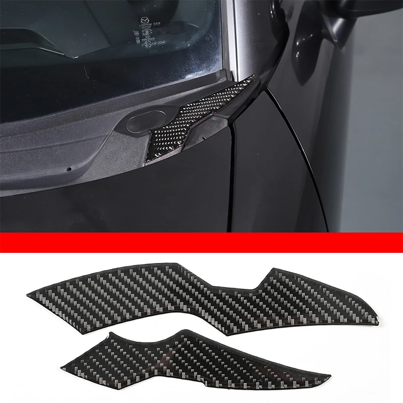 

For Mazda MX-5 2016-2023 Soft Carbon Fiber Car Front Windshield Glass Both Sides Trim Cover Sticker Car Accessories