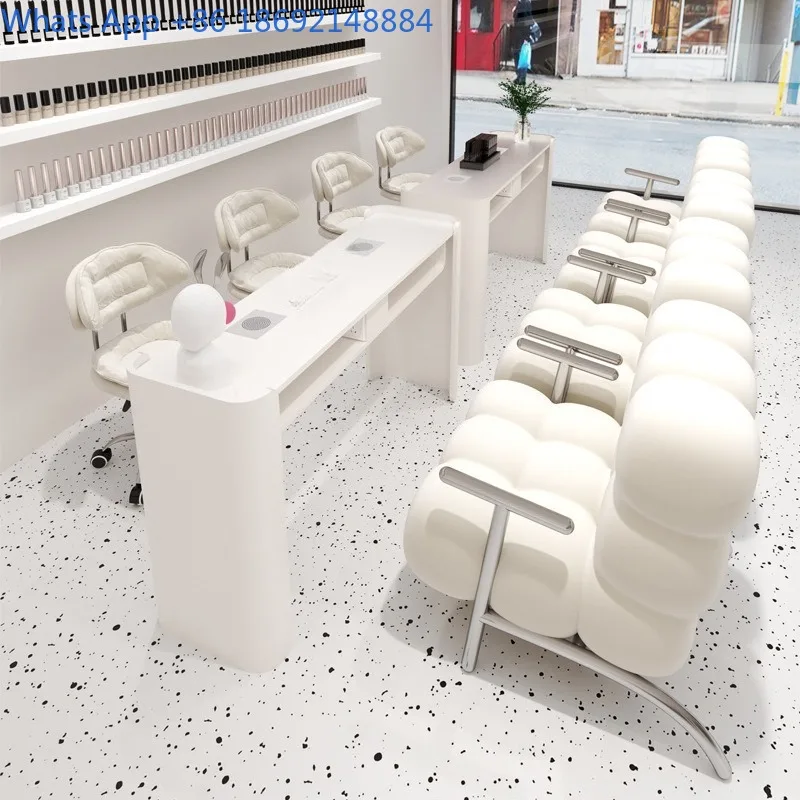 Nail Table and Chair Set Second Generation Vacuum Cleaner Single Double Three Person Nail Table Rock Board Manicure Table