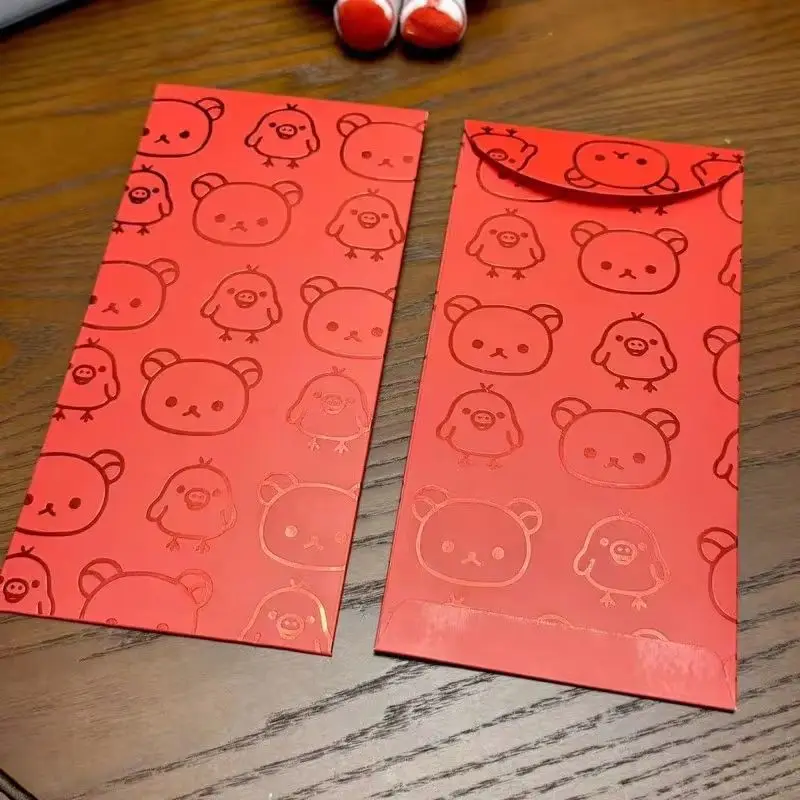 Adorabile busta di Capodanno stampata in oro Rilakkuma Design universale creativo ad alto appelo Figura giocattolo carina Regali da collezione