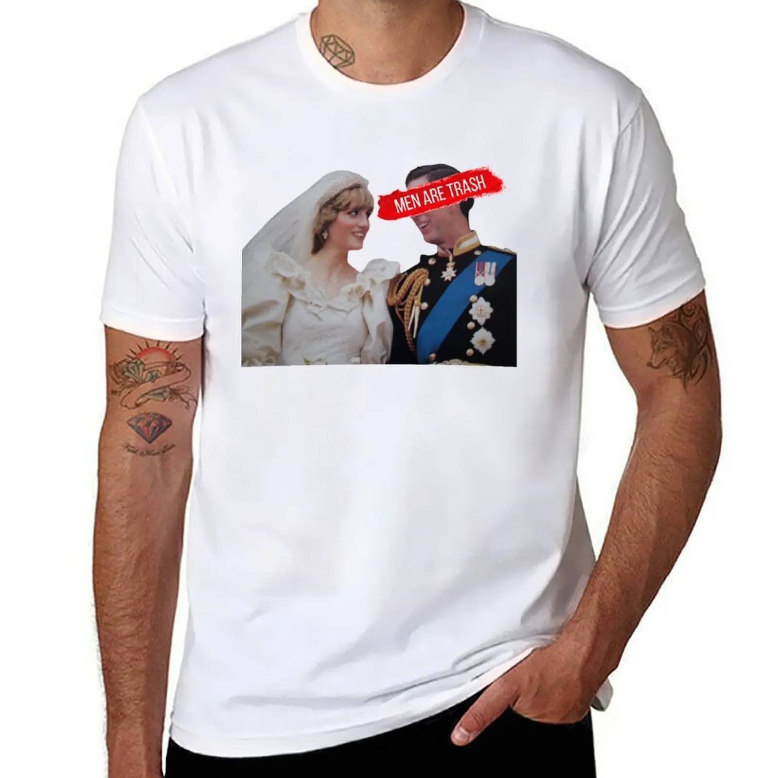 

Men Are Trash Charles and Diana T-Shirt man t shirts for men casual man graphic t shirt T-Shirt