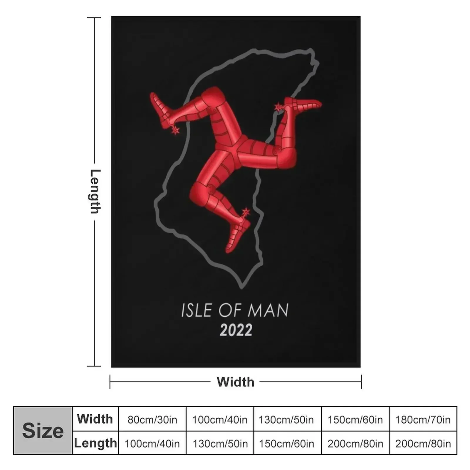 Isle of Man 2022 Throw Blanket couch cozy soft plush fuzzy picnic outdoor blanket