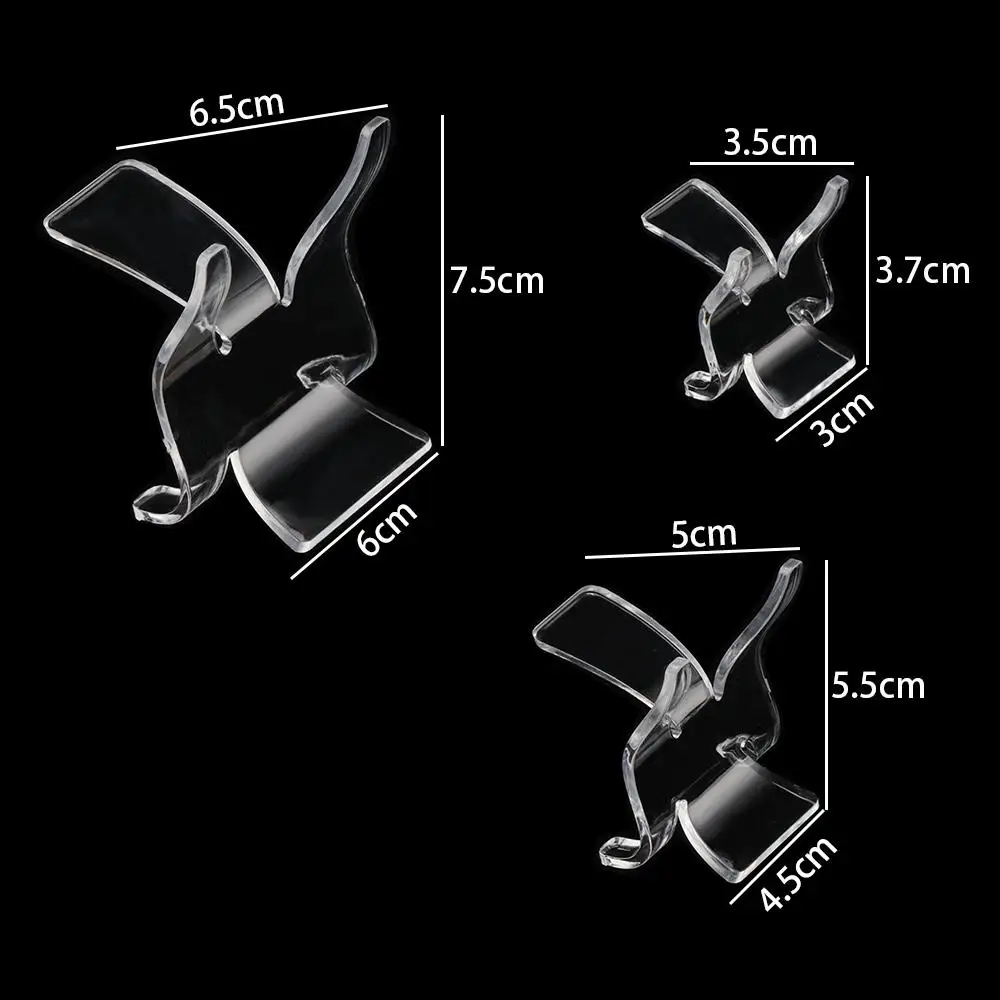 Agate 10pcs Small Collectibles Specimen Acrylic Display Holder Supporting Base Easel Mineral Stand