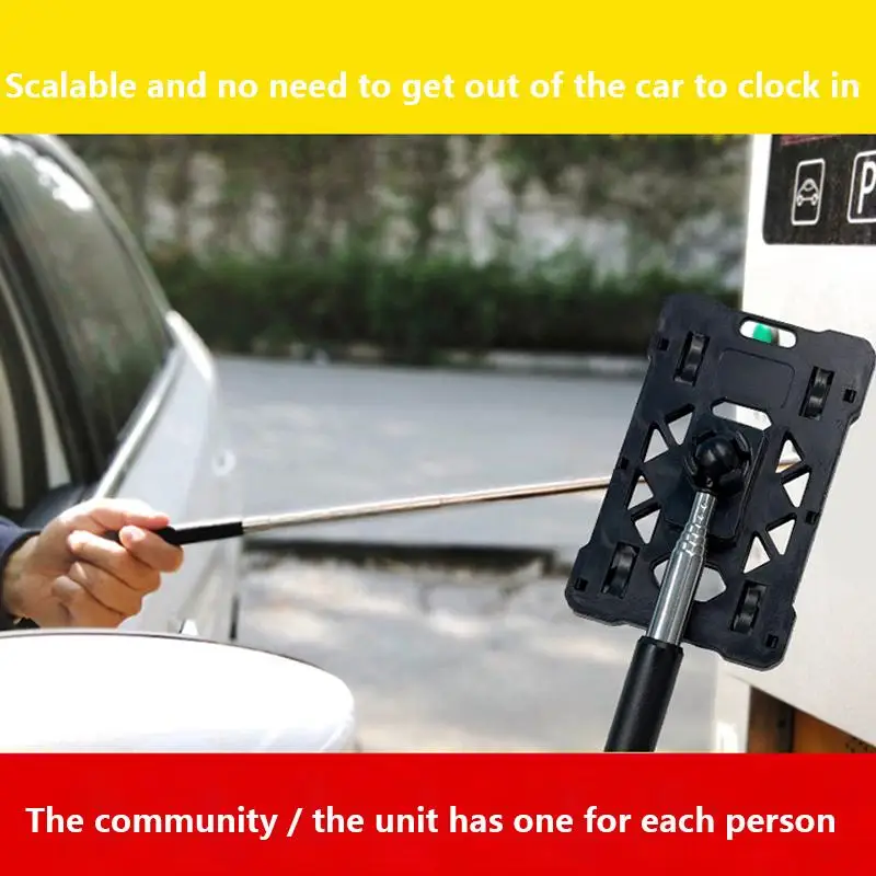 60cm Contactless Car Toll Card Stick Durable Telescopic Parking Toll Swiping Stick Car Toll Card Stick Card Holder 20-60cm