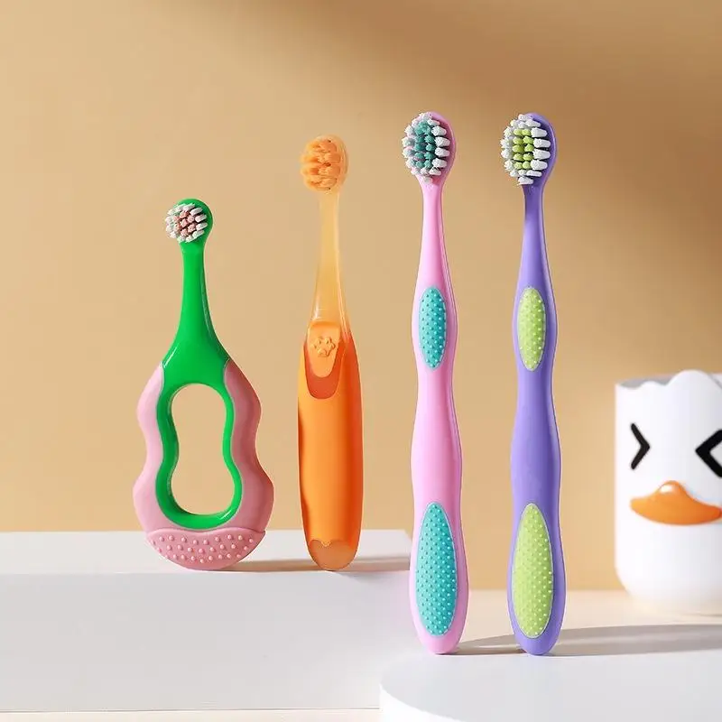 Spazzolino antibatterico passo dopo passo per bambini Spazzolino morbido per neonati e bambini di età compresa tra 0-3-6-9 anni