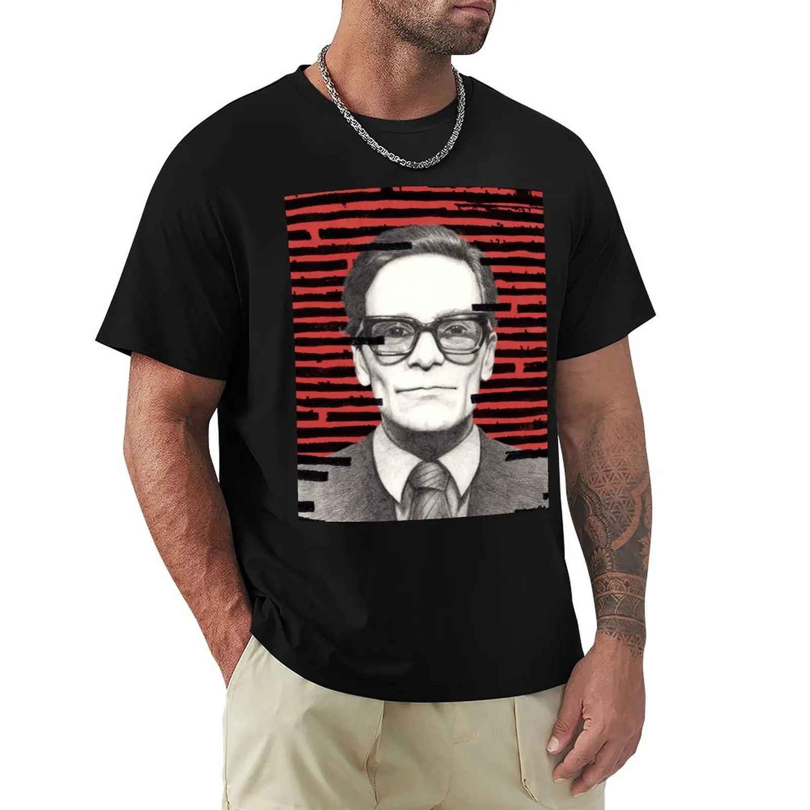 

Pier Paolo Pasolini portrait T-Shirt Simple Casual Short Sleeve Cotton T-Shirt