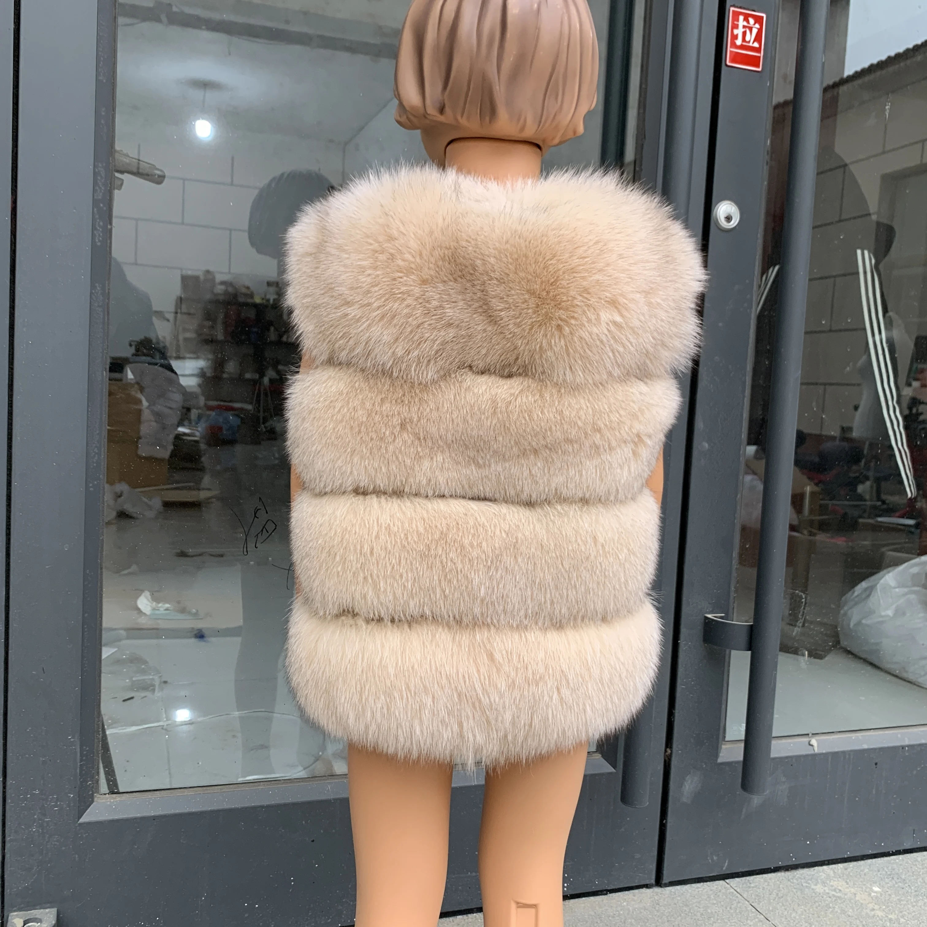 HUAQIUMEISI Children's fur vest autumn and winter Real fox fur girl fur vest and boy fur vest are the same style Kids jacket