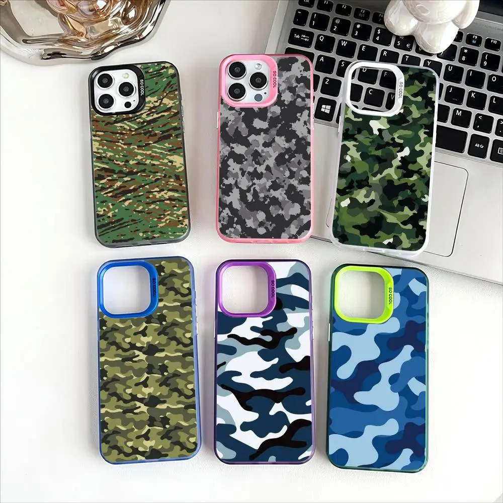 

Camouflage Camo Phone Case Unique Holographic Rainbow iPhone 11-16 Pro Max TPU Case. Slim Fit, Shockproof, Skin-friendly Cover.