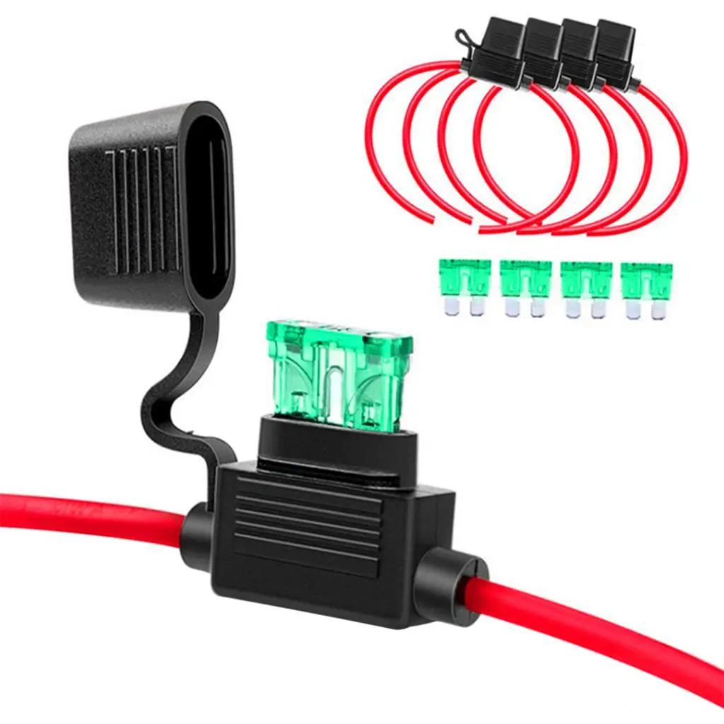 5Pcs 12 AWG Inline Holder with 30A Waterproof Atc/ Wiring