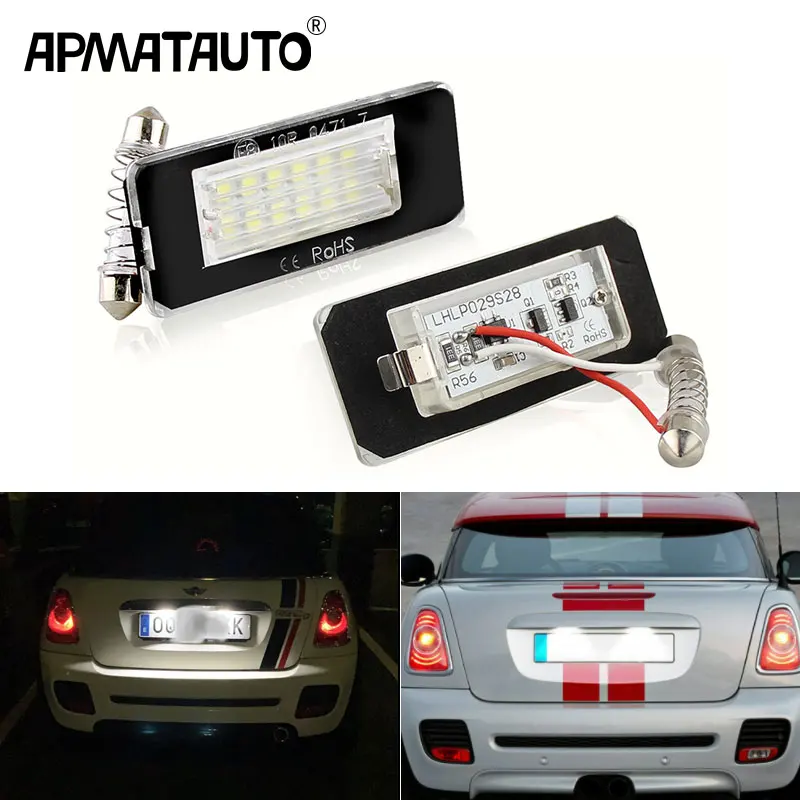 

Автомобильный светодиодный номерной знак Canbus, белый свет для BMW Mini Clubman/Clubvan(R55)07-14,Mini Cooper/мини Люк (R56) 06-13, 2 шт.