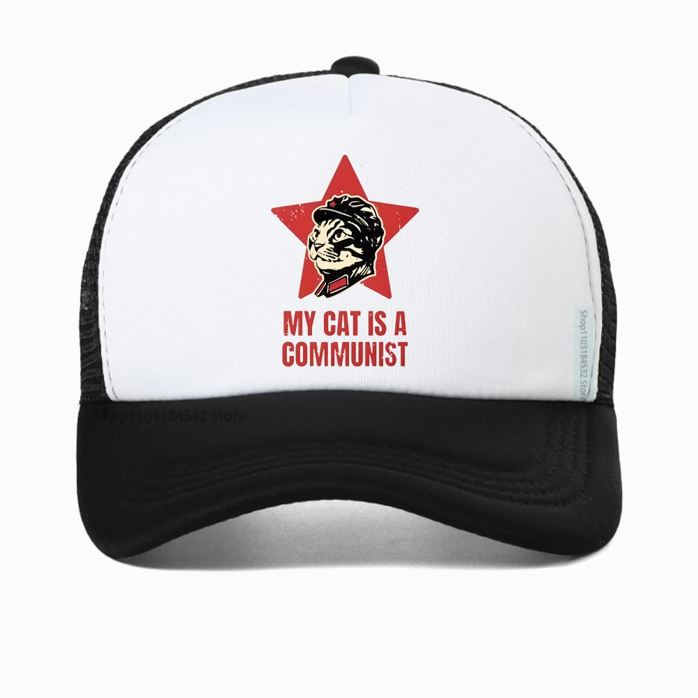 

My Cat Is A Communist Funny Printed baseball cap Starling Stalin Graphic Man cap Streetwear Hipster Casual Fashion snapback hats