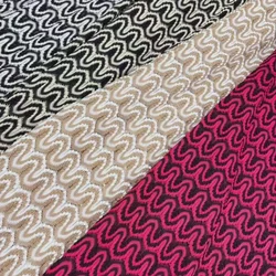 Wave Pattern Knitted Fabric Hollowed Out Pure Polyester Jacquard Knitted Fashionable Fabric Clothing Bags Sofa Accessories Cloth