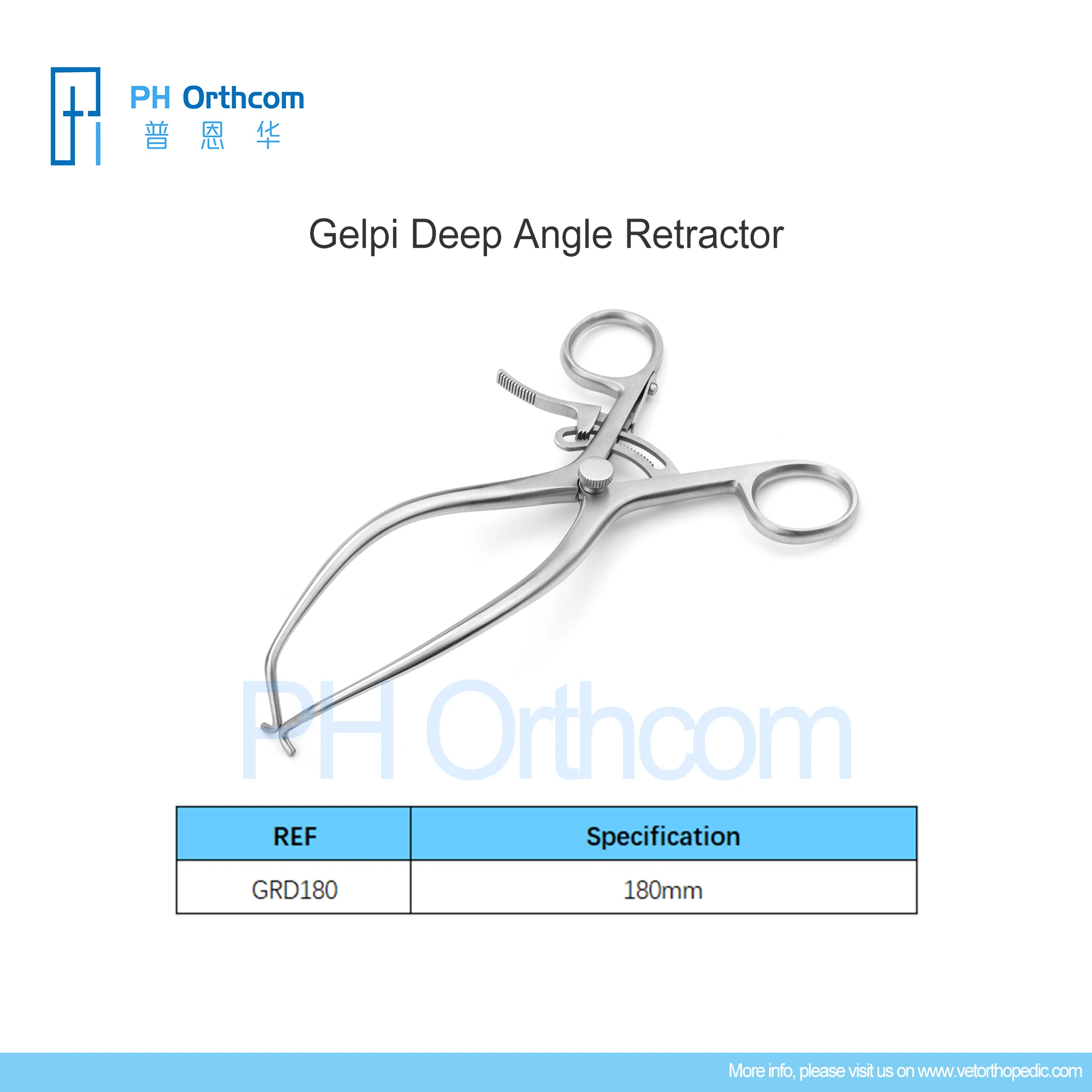 Gelpi Deep Angle Retractor Veterinary Orthopedic Instrumentation for Pet Care Medical Devices and Tools