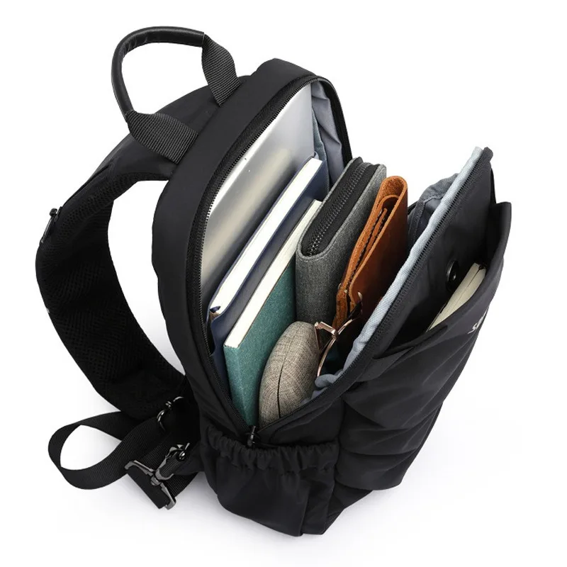 

Men's breast bag shoulder bag men's bag large capacity multi-functional small backpack fashionable Korean version trendy a