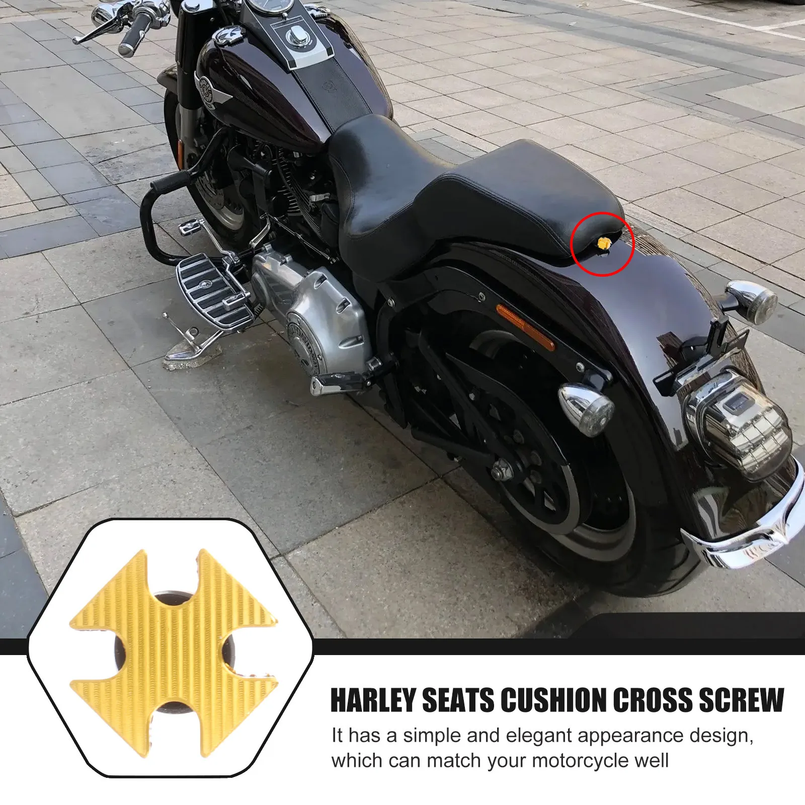 

2Pcs Aluminum Motorcycle Cushion Bolt Rear Seats Mount Screw Simple Elegant Design Tool Free Removal Motorbike Parts