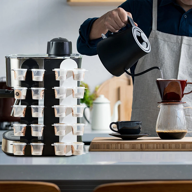 Coffee Capsule Holder Wall Mounted Coffee Pods Dispenser Coffee Capsule Storage Rack Kitchen Coffee Capsule Organizer Cafe