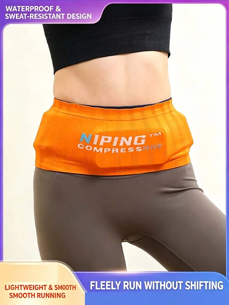 Close Fit Sports Waist Bag Waterproof Multifunctional Running Phone Pouch Unisex Belt Pack for Jogging Gym Outdoor Sports