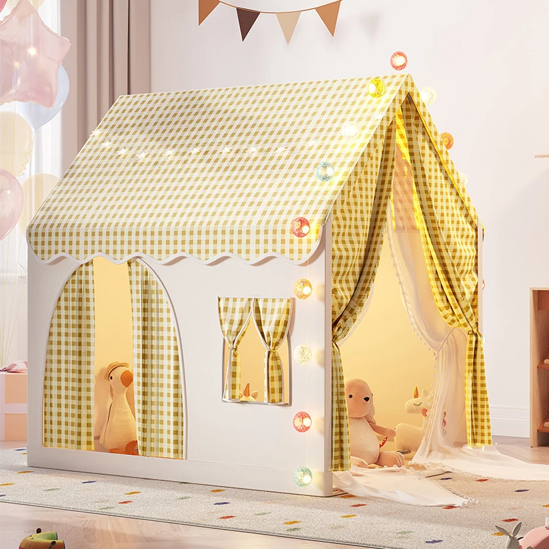 Tente pour enfants style maison classique maison de jeu pour enfants tente portable avec grande fenêtre espace enfant jouets tente cadeau pour les enfants