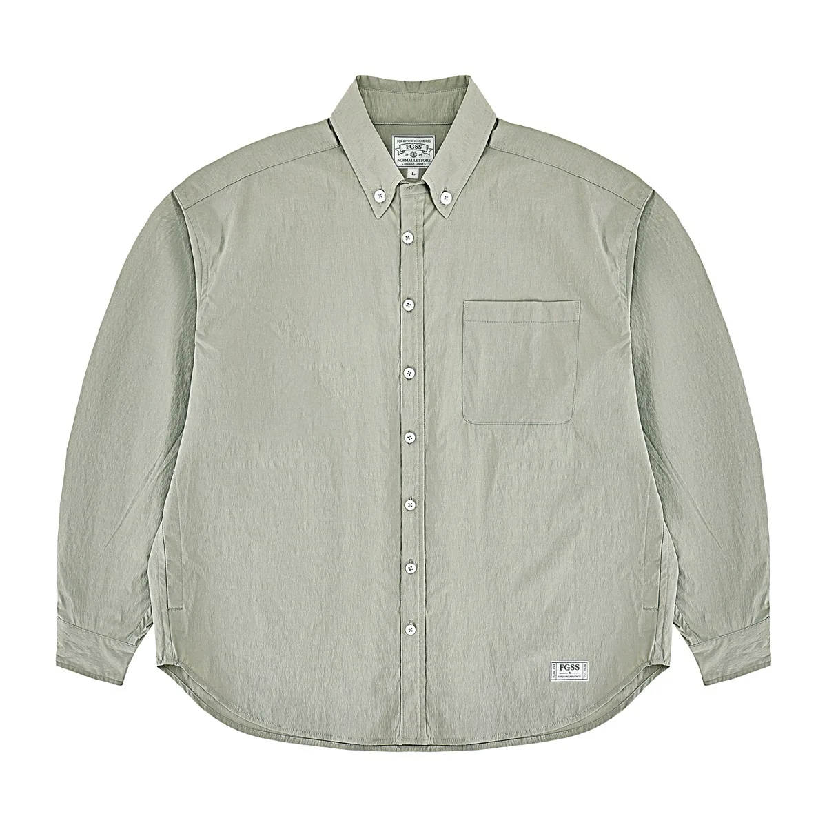 

Осень и зима 2025: новая однотонная свободная рубашка с длинными рукавами.